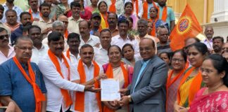 ರಾಷ್ಟ್ರ ಭಕ್ತ ಬಳಗದ ವತಿಯಿಂದ ರಾಜ್ಯ ಚುನಾವಣಾ ಆಯೋಗದ ಆಯುಕ್ತರಿಗೆ ಮನವಿ