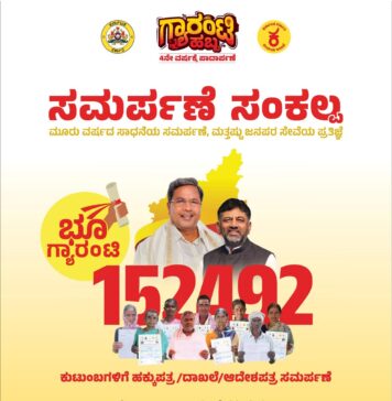 ರಾಜ್ಯ ಸರ್ಕಾರದ 3 ವರ್ಷಗಳ ಸಾಧನೆ 1.52 ಲಕ್ಷ ಫಲಾನುಭವಿಗಳಿಗೆ ಹಕ್ಕುಪತ್ರಗಳ ವಿತರಣೆ ಮತ್ತಷ್ಟು ಜನಪರ ಸೇವೆಯ ಪ್ರತಿಜ್ಞೆ