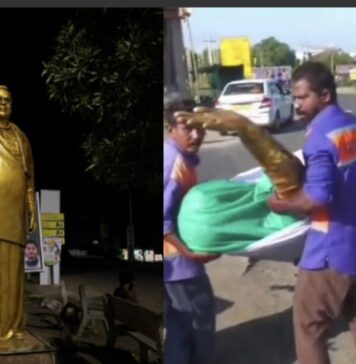 ಬಡವರ, ಶೋಷಿತರ, ಧ್ವನಿ ಸಿದ್ದರಾಮಯ್ಯ ನವರ ಪುತ್ಥಳಿ ತೆರವು ಖಡಿಸಿ ಪ್ರತಿಭಟನೆ.