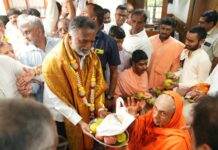 ನಂದಿಧ್ವಜ ಪೂಜೆ, ಜಂಬೂಸವಾರಿಯಲ್ಲಿ ಸಚಿವ ಕೆ.ಎಸ್.ಬಸವಂತಪ್ಪ ಭಾಗಿ.